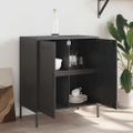 vidaXL Komoda čierna 68x39x79 cm oceľ