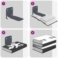 vidaXL Neviditeľná plávajúca polica 8 ks Antracit 6 x 11 x 6,5 cm