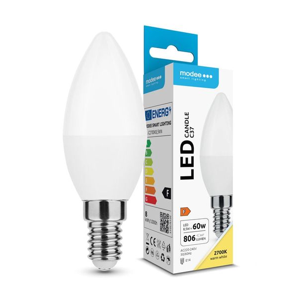Modee LED Candle žiarovka C37 8,5W E14 806lm teplá biela (ML-C2700K8,5WN)