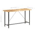 vidaXL Barový stôl 180x70x107 cm surové mangovníkové drevo