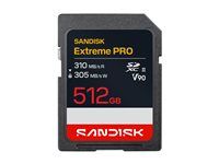 SanDisk Extreme PRO - Pametová karta flash - 512 GB - Video Class V90 / UHS-II - SDXC UHS-II