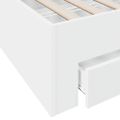 vidaXL Posteľný rám so zásuvkami biely 140x200 cm kompozitné drevo