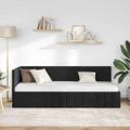 vidaXL Rohový rám postele s čelnou doskou Čierna 80 cm x 200 cm Zamat