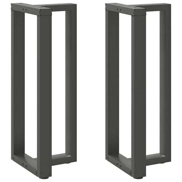 vidaXL Nohy barového stola v tvare T, 2 ks, antracitové, 50x35x(100-101) cm, oceľ