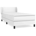 vidaXL Boxspring posteľ s matracom biela 90x200 cm umelá koža