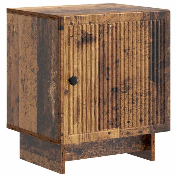 vidaXL Nočný stolík Staré drevo 43 x 34,5 x 50 cm Kompozitné drevo