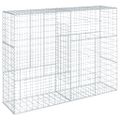 vidaXL Gabiónový kôš s krytom 200x50x150 cm pozinkované železo