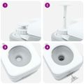 vidaXL Kempingové WC Šedý a biely 41,5 x 36,5 x 30 cm Polyetylén