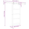 vidaXL Posuvné dvere ORKDAL 86 x 198,5 cm Borovicový masív Prírodná