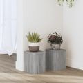 vidaXL Stojany na rastliny 2 ks sivé sonoma 15x15x20 cm kompoz. drevo