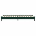 vidaXL Posteľný rám boxsping bez matracom tmavozelený 80x220 cm zamat