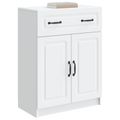 vidaXL Servírovacia skriňa Biela 66 x 34,5 x 87 cm Kompozitné drevo