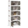 vidaXL stohovateľný úložný box s kolesami 5poschodový 75L 64x40x179 cm