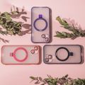 Magnetické kruhové puzdro pre iPhone 13 6,1" fialová