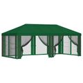 vidaXL Kryt altánku s bočnými stenami 6 x 3 m Zelená Polyester 190 gsm