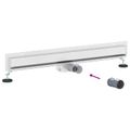 vidaXL Nástenný odtok do sprchy Strieborná 80 cm Nerezová oceľ 304