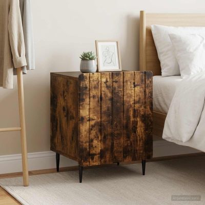vidaXL Nočný stolík 2 ks Dymový dub 43 x 34,5 x 52 cm Kompozitné drevo