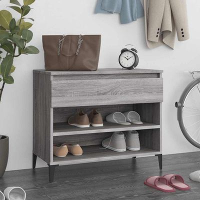 vidaXL Botník sivý dub sonoma 70x36x60 cm spracované drevo