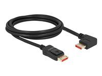 Kábel DisplayPort - DisplayPort (M) pravouhlý do DisplayPort (M) zamykací - DisplayPort 1.4 - 2 m - podpora 8K60Hz (7680 x 4320) - čierna