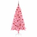 vidaXL Vianočný stromček Ružová 150 cm PVC