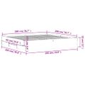 vidaXL Posteľný rám so zásuvkami hnedý dub 200x200 cm kompozitné drevo