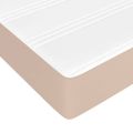 vidaXL Matrac s taštičkovými pružinami stredná tvrdosť kávový 140x190x20 cm umelá koža