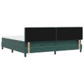 vidaXL Posteľ s pružinovým rámom Tmavozelená 200 x 200 cm Zamat