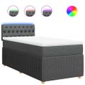 vidaXL Boxspring posteľ s matracom tmavosivá 100x200 cm látka