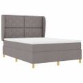 vidaXL Posteľ s pružinovým rámom Sivohnedá 200 x 160 cm látka