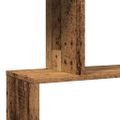 vidaXL Rozdeľ. knižnica 3-posch. staré drevo 70x24x97 cm kompoz. drevo