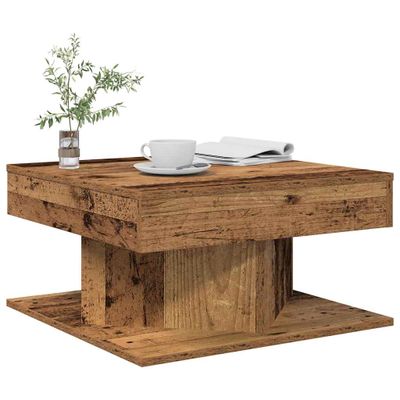 vidaXL konferenčný stolík Old Wood 55x55x30 cm Konštrukčné drevo