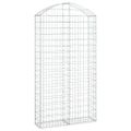 vidaXL Oblúkový gabionový kôš 100x30x180/200 cm pozinkované železo