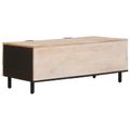 vidaXL Konferenčný stolík Biela 100 x 54 x 40 cm Masívne mango drevo