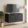 vidaXL Nástenná TV skrinka Čierna 59,5 x 31 x 30 cm Kompozitné drevo