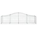 vidaXL Oblúkový gabionový kôš 15 ks 200x50x40/60 cm pozinkované železo