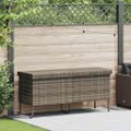 vidaXL záhradný úložný box s kolieskami sivý 160x55x75 cm polyratan