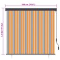 vidaXL Roleta Žltá a modrá 180 x 250 cm Textil a hliník