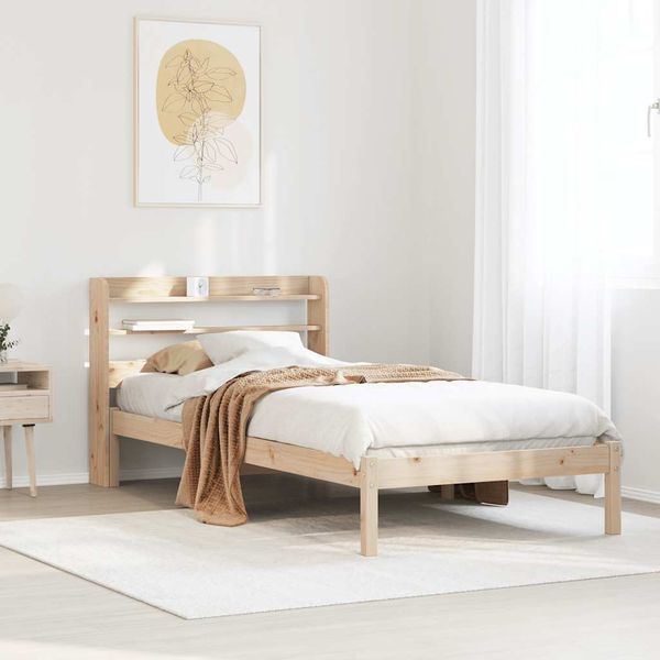 vidaXL Posteľ bez matraca 75x190 cm masívna borovica