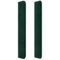 vidaXL Čelo postele so záhybmi tmavozelený 103x16x118/128 cm zamat