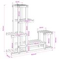 vidaXL Stojan na rastliny Biela 93,5 x 25 x 91,5 cm