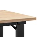 vidaXL Konferenčný stolík v tvare O 50x50x35 cm borovica a oceľ