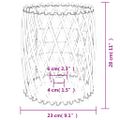 vidaXL Tienidlo na lampu hnedé Ø23x28 cm prútené