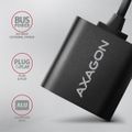 AXAGON ADA-12, USB 2.0 - externá zvuková karta, 48kHz/16-bit stereo, kovová, kábel USB-A 15 cm Zvuková karta, externá, kábel 15cm, USB 2.0, čierna
