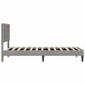 vidaXL Rám postele s čelnou doskou Svetlosivá 80 x 200 cm Zamat