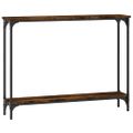vidaXL Konzolový stolík dymový dub 100x22,5x75 cm kompozitné drevo