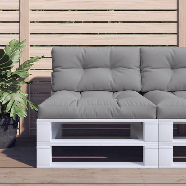 vidaXL Podložka na paletový nábytok, sivá 70x40x12 cm, látka