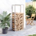 vidaXL Stojan na krbové drevo 50x28x132 cm nehrdzavejúca oceľ