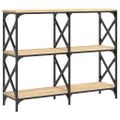 vidaXL Konzolový stolík dub sonoma 100x28x80,5 cm kompozitné drevo