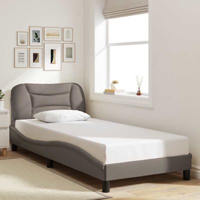 vidaXL Rám postele bez matraca Hvar Taupe 80x200 cm Látka