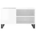 vidaXL Skrinka na platne lesklá biela 85x38x48 cm kompozitné drevo